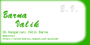 barna valik business card